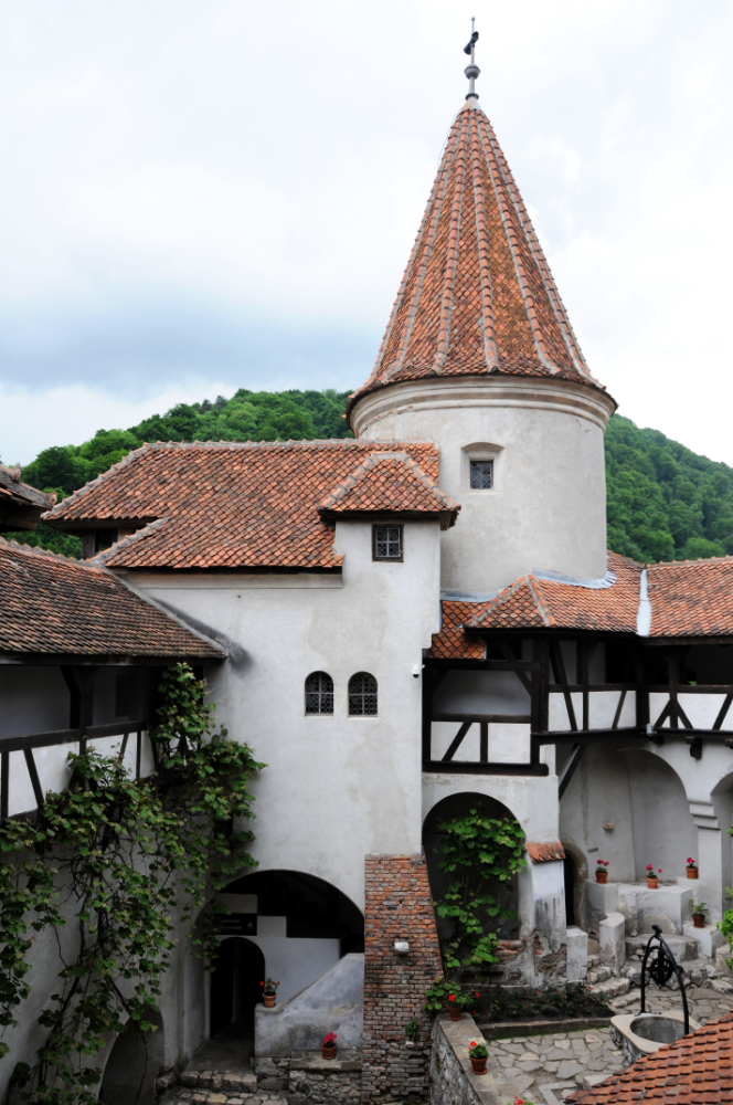 Bran Castle Courtyard Romania Bran Castle Courtyard
