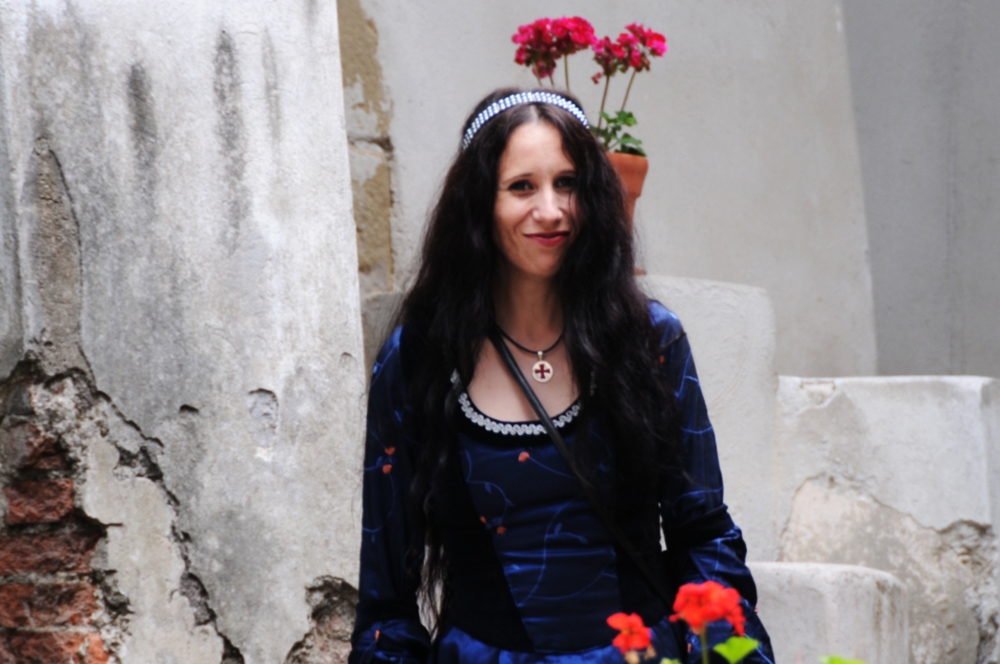 Medieval Woman Woman in Medieval Clothing at Bran Castle