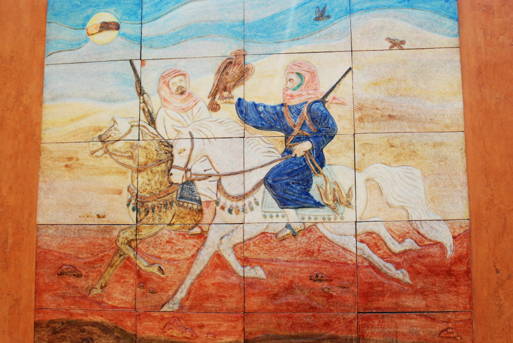 Traditional artwork on display at an Al Ain museum
