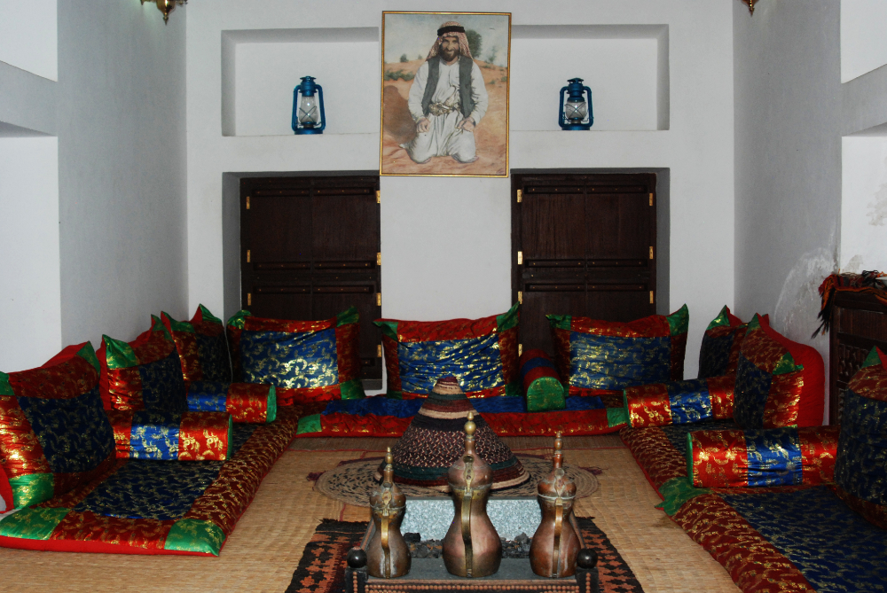 Traditional Emirati room displayed inside an Al Ain museum
