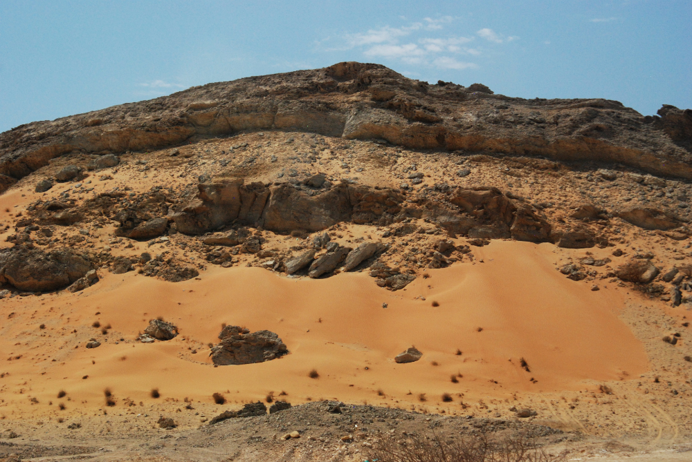 Rocky desert landscape near Al Ain and the Oman border