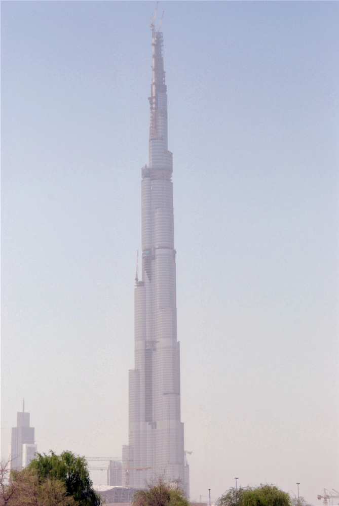 Burj Khalifa skyscraper rising above Dubai