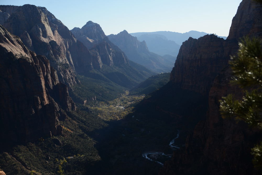 View from Angels Landing Zion Canyon from Angels Landing