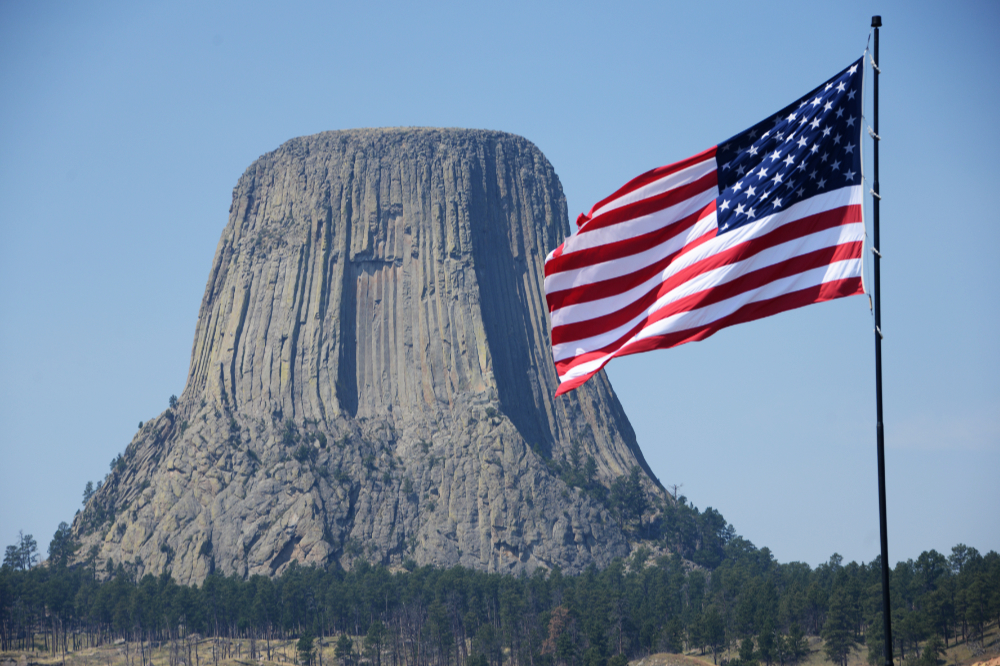 Devils Tower Devils Tower Wyoming on a clear day