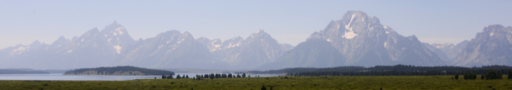 Grand Tetons Panoramic view of the Teton Range in Wyoming